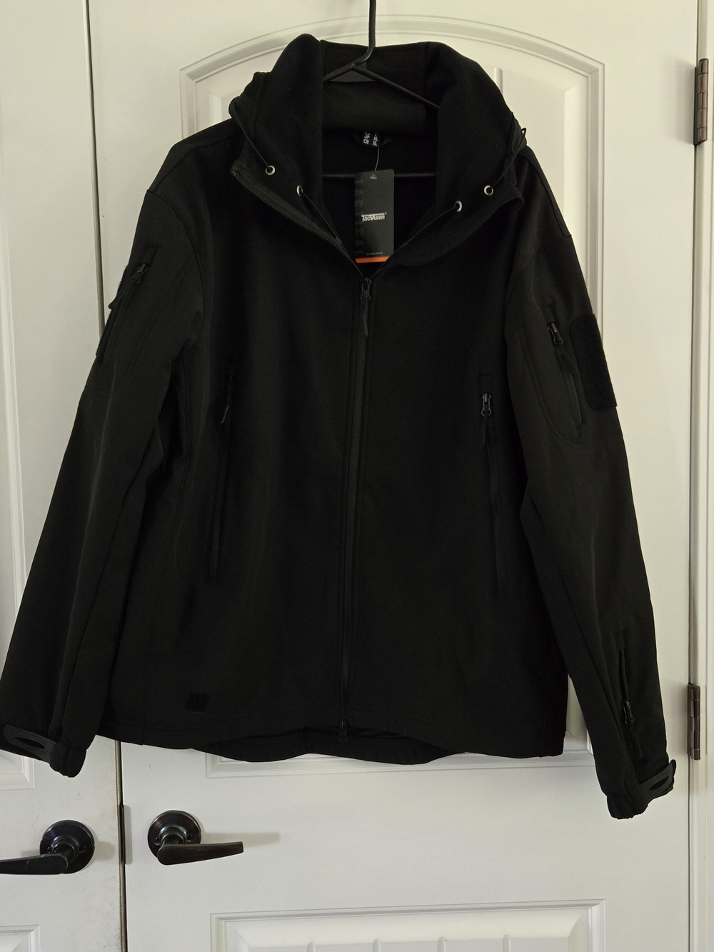 NWT Men’s Waterproof Tactical Windbreaker Softshell Fleece Jacket Black XL